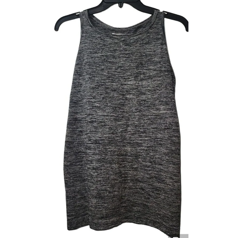 Athleta Tank Dress Heathered Racerback Sleeveless Casual Comfy Size L